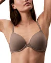 Calvin Klein Perfectly Fit Full Coverage T-shirt Bra In Brown