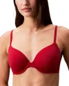 Calvin Klein Perfectly Fit Full Coverage T-shirt Bra In Red