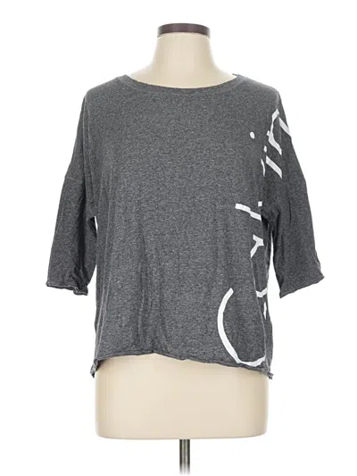 Pre-owned Calvin Klein Performance 3/4 Sleeve T-shirt In Gray