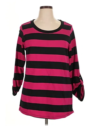 Pre-owned Calvin Klein Performance 3/4 Sleeve T-shirt In Pink