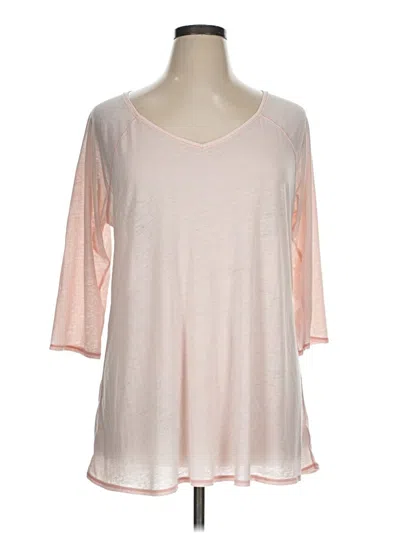 Pre-owned Calvin Klein Performance 3/4 Sleeve T-shirt In Pink