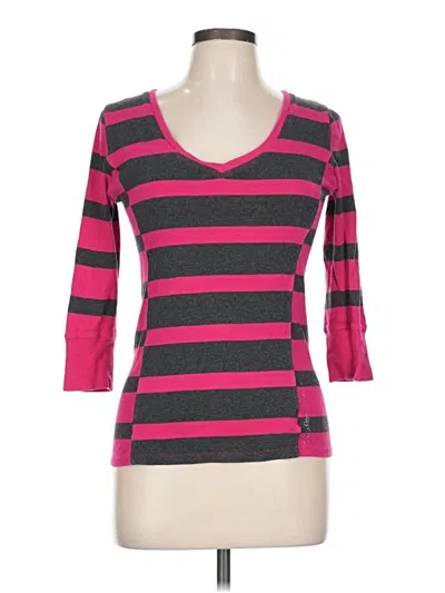 Pre-owned Calvin Klein Performance 3/4 Sleeve T-shirt In Pink