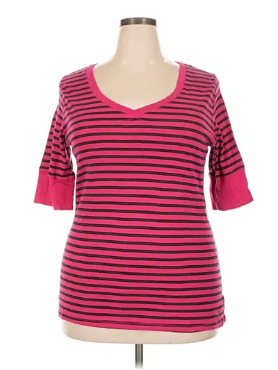 Pre-owned Calvin Klein Performance 3/4 Sleeve T-shirt In Pink