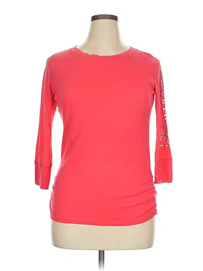 Pre-owned Calvin Klein Performance 3/4 Sleeve T-shirt In Red