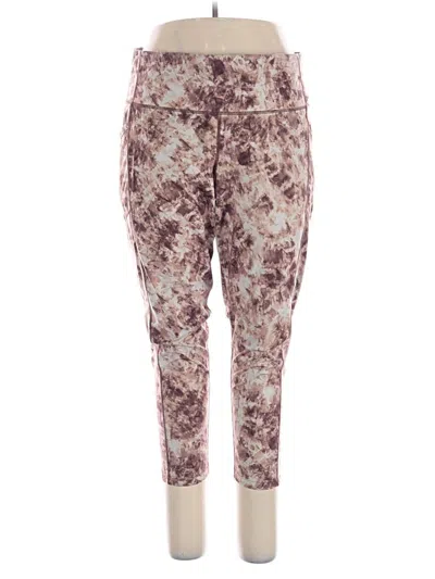 Pre-owned Calvin Klein Performance Active Pants In Burgundy