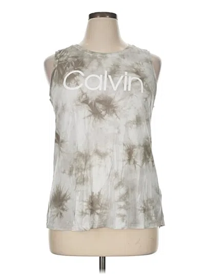 Pre-owned Calvin Klein Performance Active Tank Top In Silver