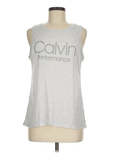 Pre-owned Calvin Klein Performance Active Tank Top In Silver