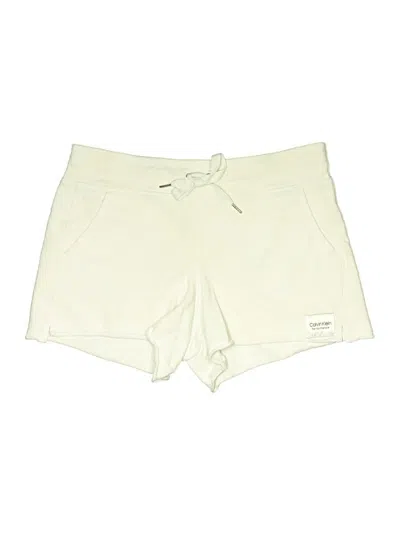 Pre-owned Calvin Klein Performance Board Shorts In Ivory