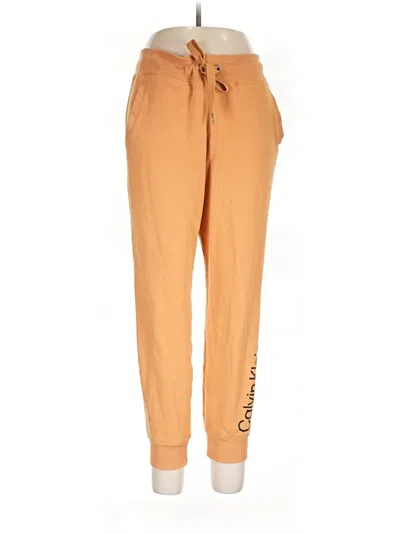 Pre-owned Calvin Klein Performance Casual Pants In Gold