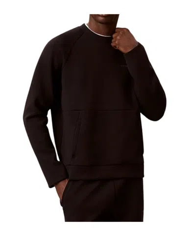 Calvin Klein Performance Double-knit Sweatshirt In Black