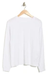 Calvin Klein Performance Embroidered Cotton Sweatshirt In White