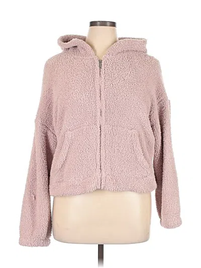 Pre-owned Calvin Klein Performance Faux Fur Jacket In Pink