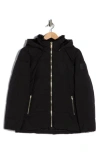 Calvin Klein Performance Faux Fur Lined Hood Puffer Jacket In Black