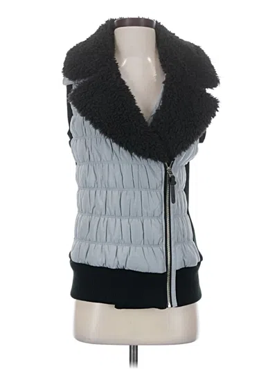Pre-owned Calvin Klein Performance Faux Fur Vest In Gray