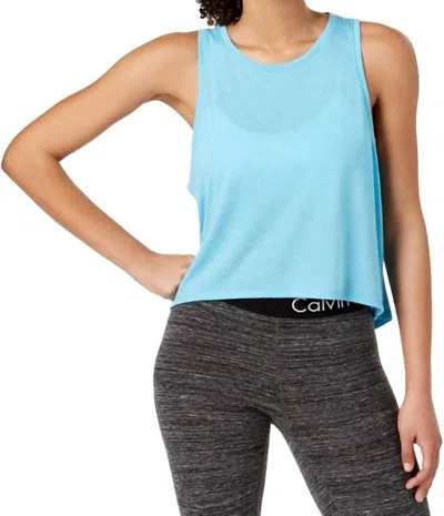 Calvin Klein Performance Fitness Workout Tank Top In Waterfall In Blue