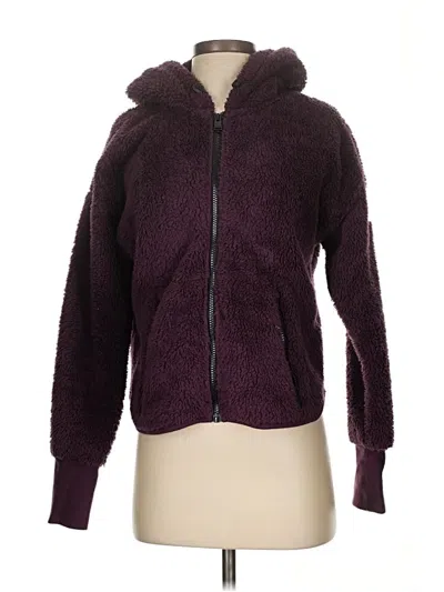 Pre-owned Calvin Klein Performance Fleece Jacket In Burgundy