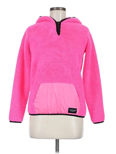 Pre-owned Calvin Klein Performance Fleece Jacket In Pink