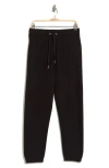 Calvin Klein Performance High Waist Relaxed Cotton Blend Sweatpants In Black