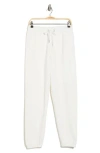 Calvin Klein Performance High Waist Relaxed Cotton Blend Sweatpants In White