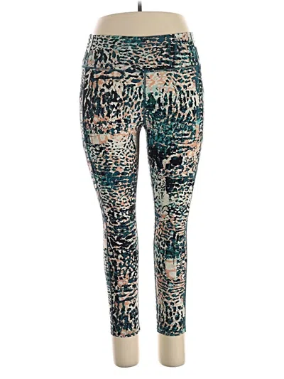 Pre-owned Calvin Klein Performance Leggings In Teal