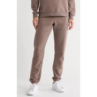 Calvin Klein Performance Logo Patch Slim Fit Sweatpants In Brown