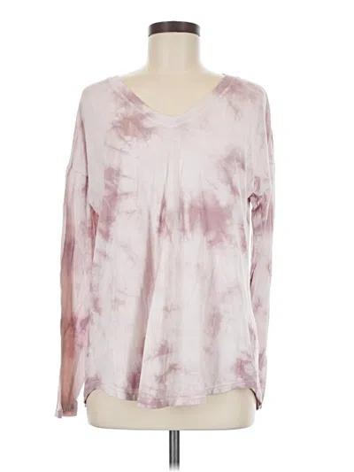 Pre-owned Calvin Klein Performance Long Sleeve Henley Shirt In Pink