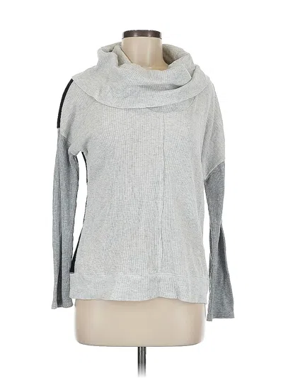Pre-owned Calvin Klein Performance Long Sleeve Top Gray Cowl Neck Tops