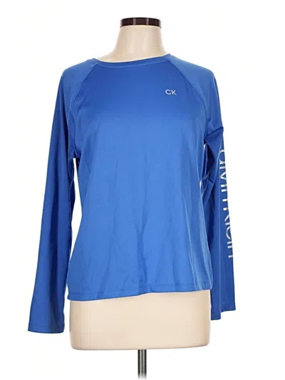 Pre-owned Calvin Klein Performance Long Sleeve T-shirt In Blue