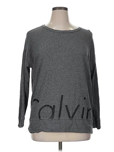 Pre-owned Calvin Klein Performance Long Sleeve T-shirt In Gray