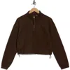 Calvin Klein Performance Mock Neck Half Zip Pullover In Brown