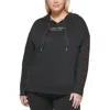 Calvin Klein Performance Plus Womens Cotton Sweatshirt Hoodie In Black
