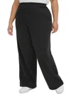 Calvin Klein Performance Plus Womens Wide Leg Fitness Sweatpants In Black