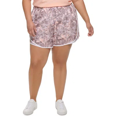 Calvin Klein Performance Plus Womens Fitness Workout Shorts In Pink
