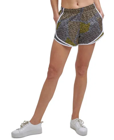 Calvin Klein Performance Printed Shorts In Logo Prism In Multi