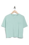 Calvin Klein Performance Puff Print Logo T-shirt In Green