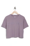 Calvin Klein Performance Puff Print Logo T-shirt In Purple
