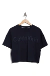 Calvin Klein Performance Puff Print Logo T-shirt In Blue