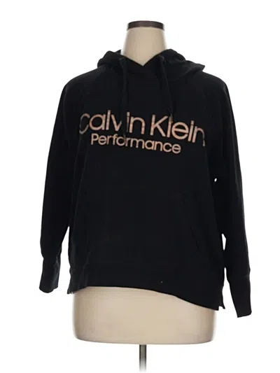 Pre-owned Calvin Klein Performance Pullover Hoodie In Black