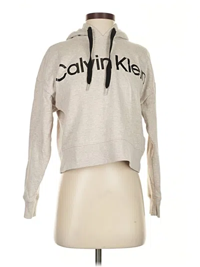 Pre-owned Calvin Klein Performance Pullover Hoodie In Gray