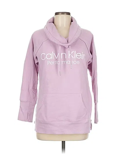 Pre-owned Calvin Klein Performance Pullover Hoodie In Pink