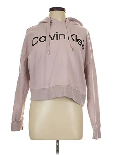 Pre-owned Calvin Klein Performance Pullover Hoodie In Pink