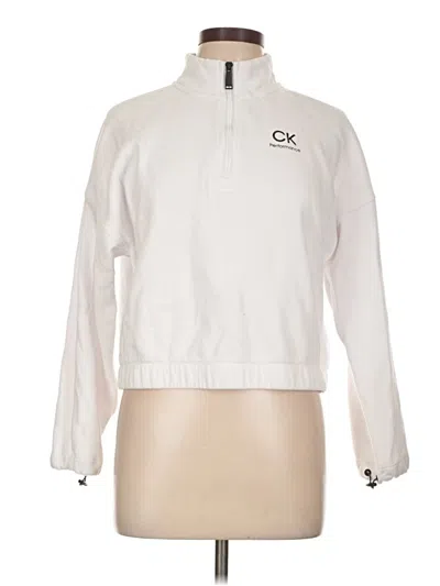 Pre-owned Calvin Klein Performance Pullover Sweater In White