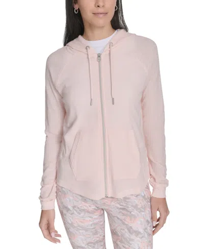 Calvin Klein Performance Ruched-sleeve Zip Hoodie