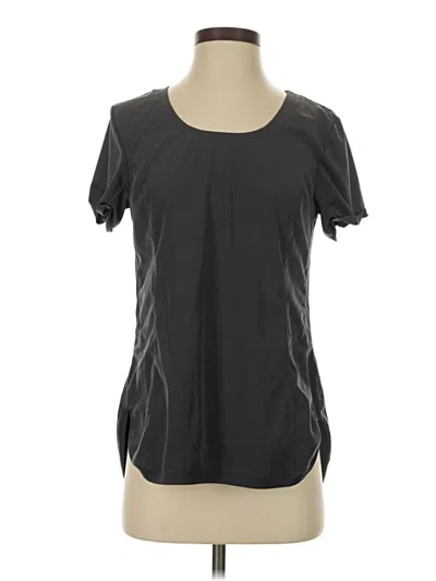 Pre-owned Calvin Klein Performance Short Sleeve Top Black Scoop Neck Tops