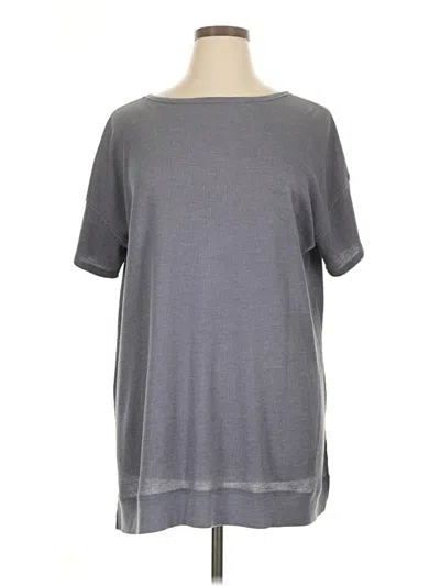 Pre-owned Calvin Klein Performance Short Sleeve Top Gray Crew Neck Tops