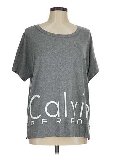 Calvin Klein Performance Short Sleeve T-shirt In Gray