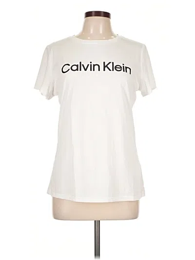 Pre-owned Calvin Klein Performance Short Sleeve T-shirt In Ivory