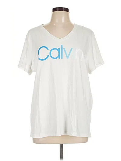 Pre-owned Calvin Klein Performance Short Sleeve T-shirt In Ivory