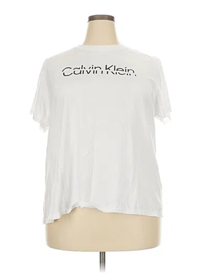 Pre-owned Calvin Klein Performance Short Sleeve T-shirt In White
