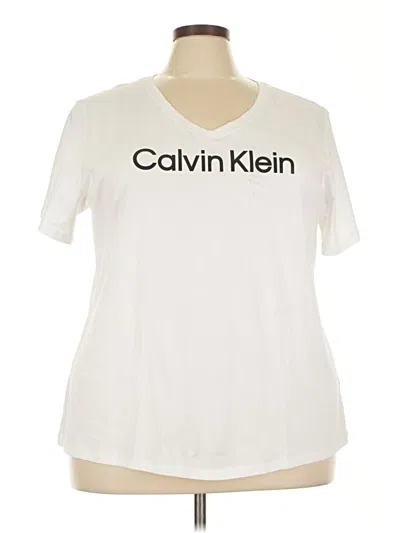 Pre-owned Calvin Klein Performance Short Sleeve T-shirt In White